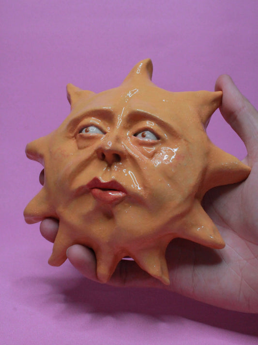 Ceramic Sun Wall Ornament - Open Eyes