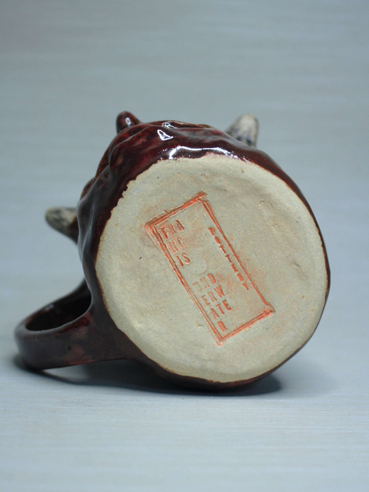 Sleeping Red Devil Mug - Strange Handmade Ceramic Monster Coffee Cup