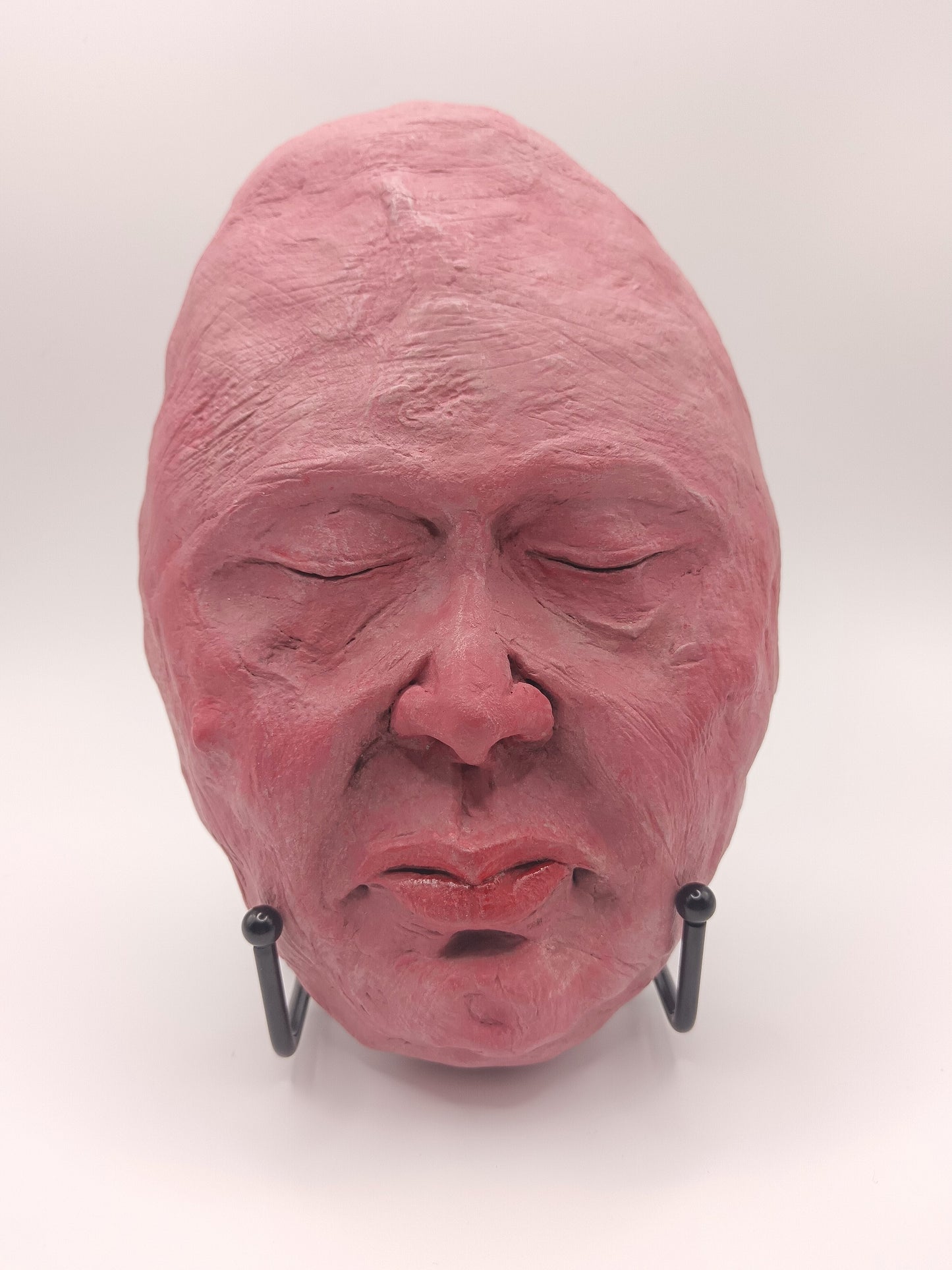 hand sculpted egghead sculpture, front