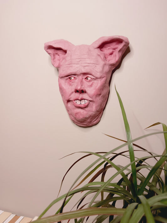 BRIAN THE PIG MAN - Sculpture/Wall Art