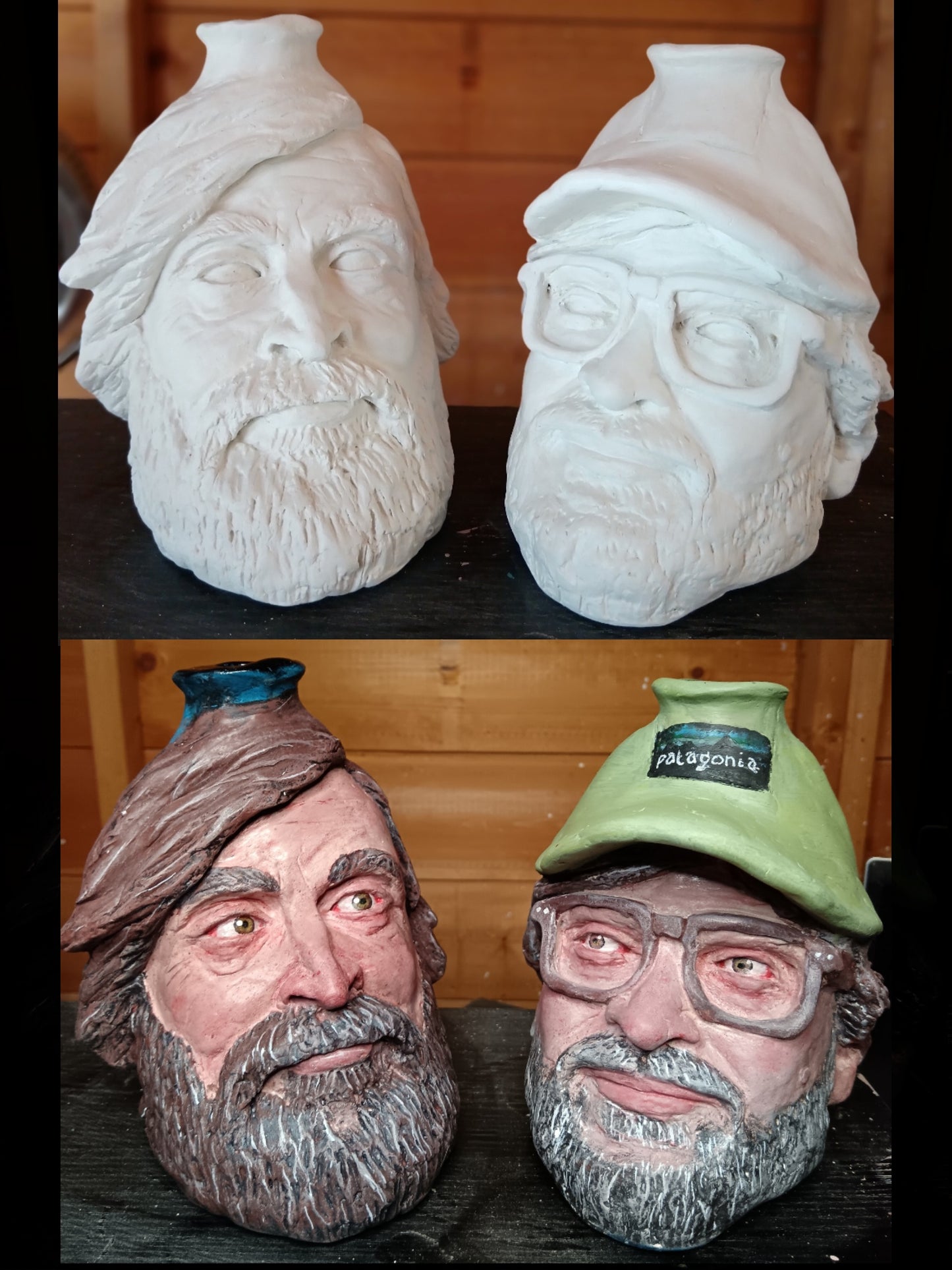 MALE PORTRAIT VASE COMMISSION - Hand Sculpted