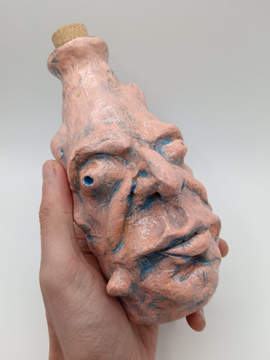 Creepy Pink Bottle Vase