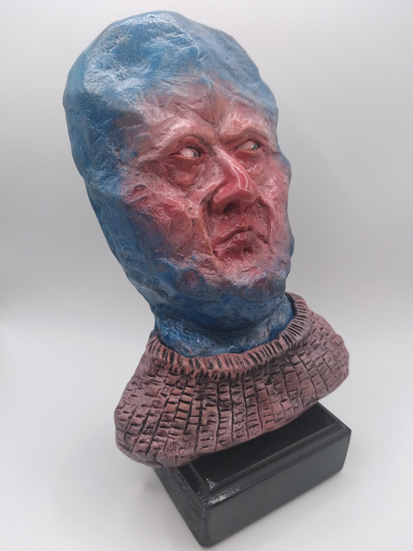 Francis Underwater handmade clay alien sculpture, front right