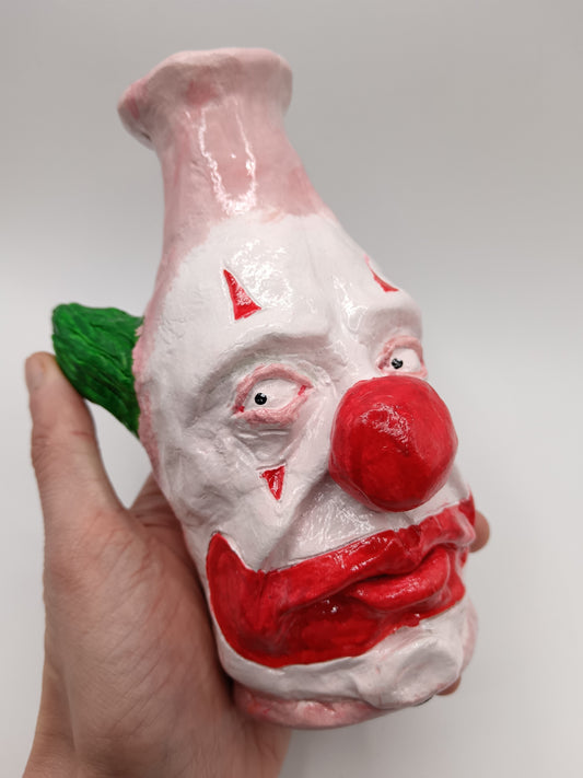 THE INQUISITIVE CLOWN - Hand Sculpted Face Vase
