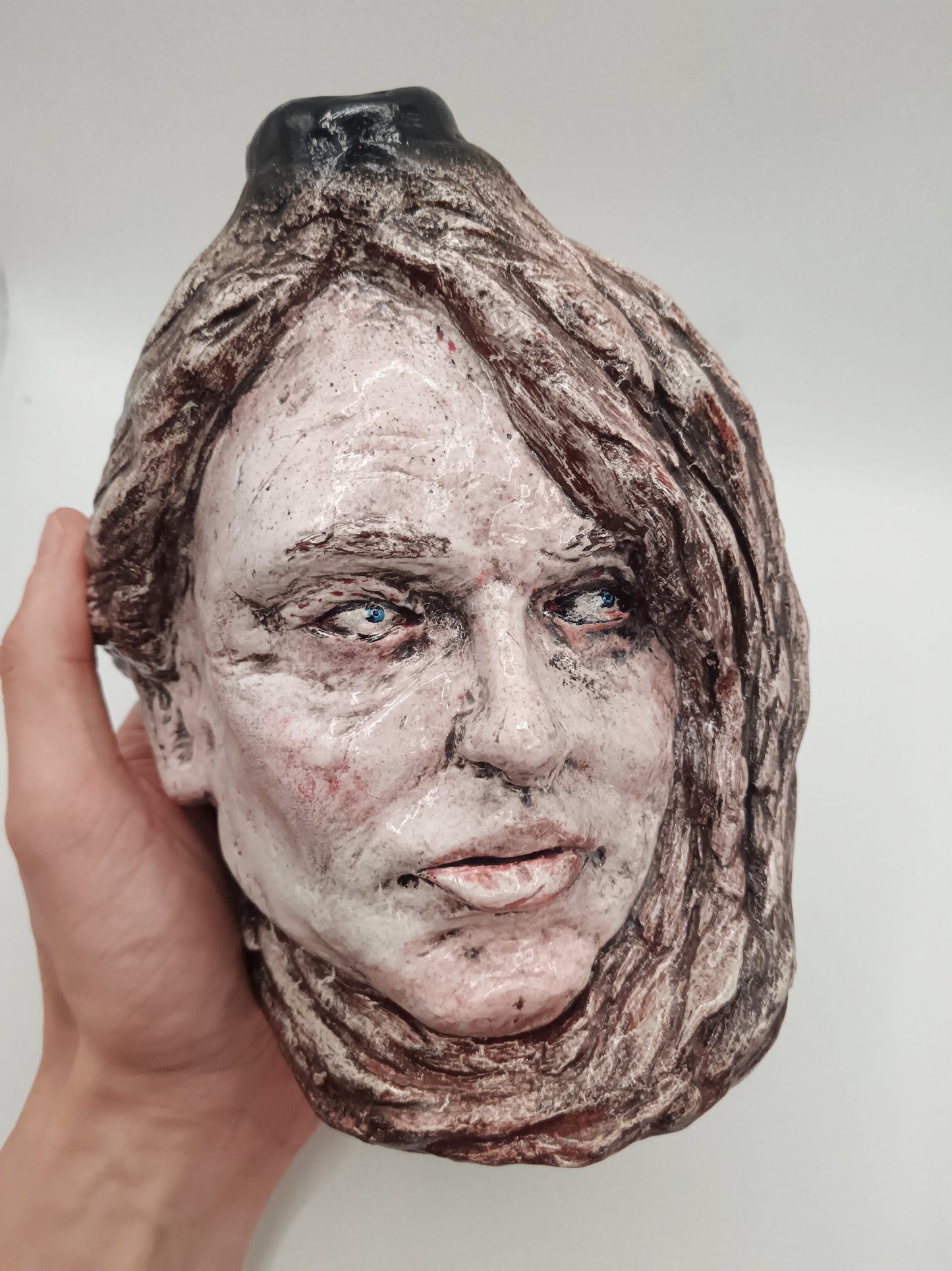 Francis Underwater Handmade Female Portrait bud vase, hand