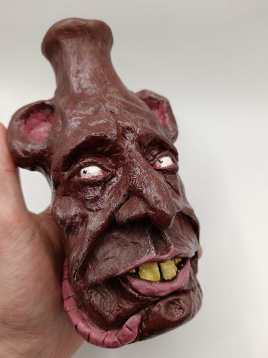 RONALD THE RAT-BOY - Hand Sculpted Clay Face Vase