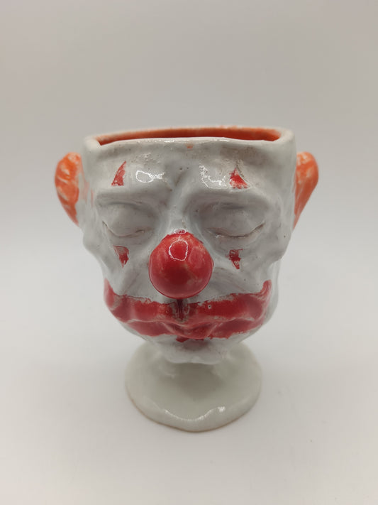 Orange Clown Ceramic Goblet