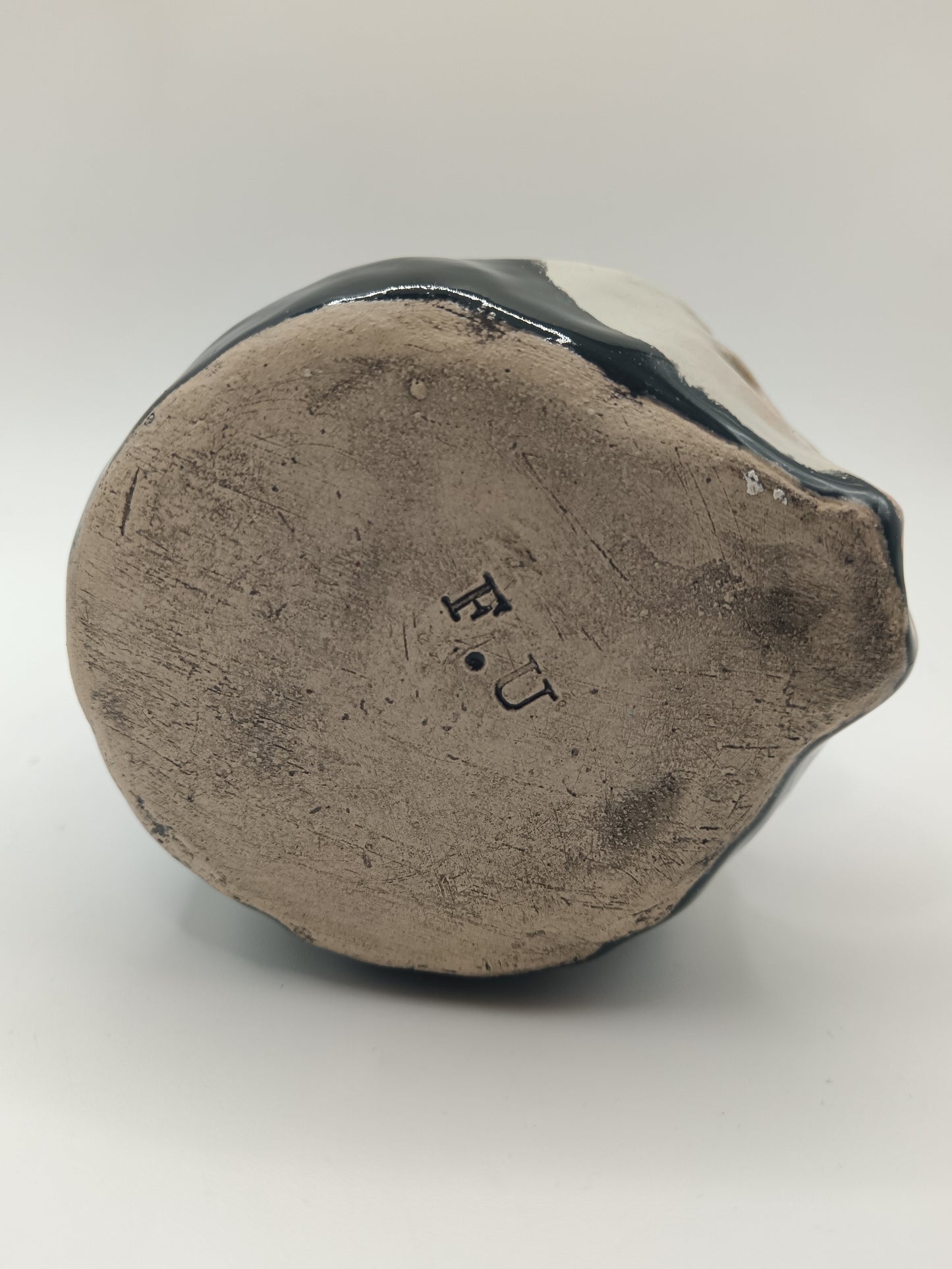 Black Ceramic Face Tumbler