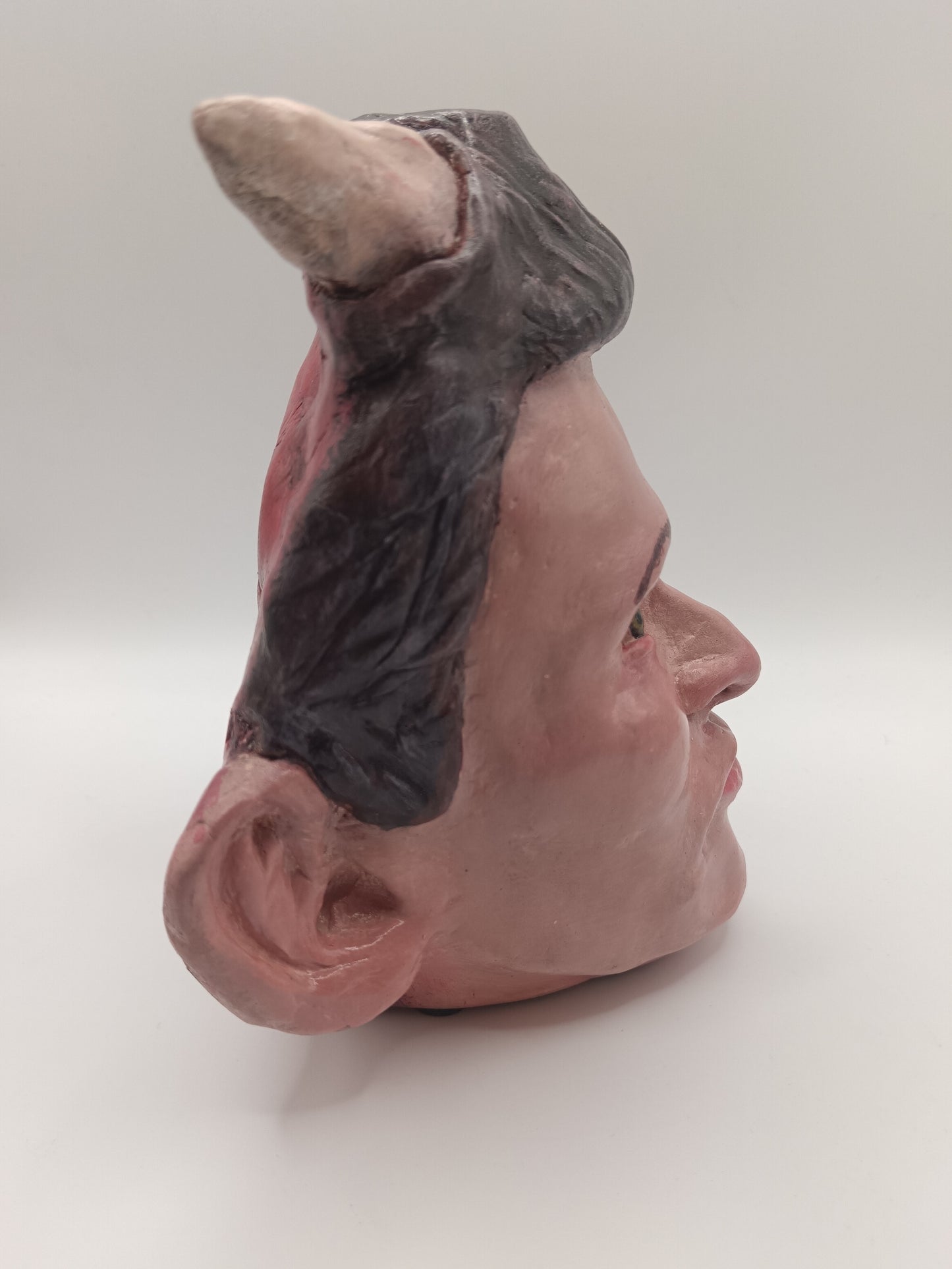 handmade devil boy vase, right side