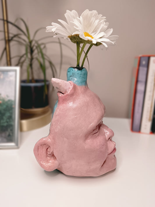 Francis Underwater Devil baby handmade vase, home setting flowers Side