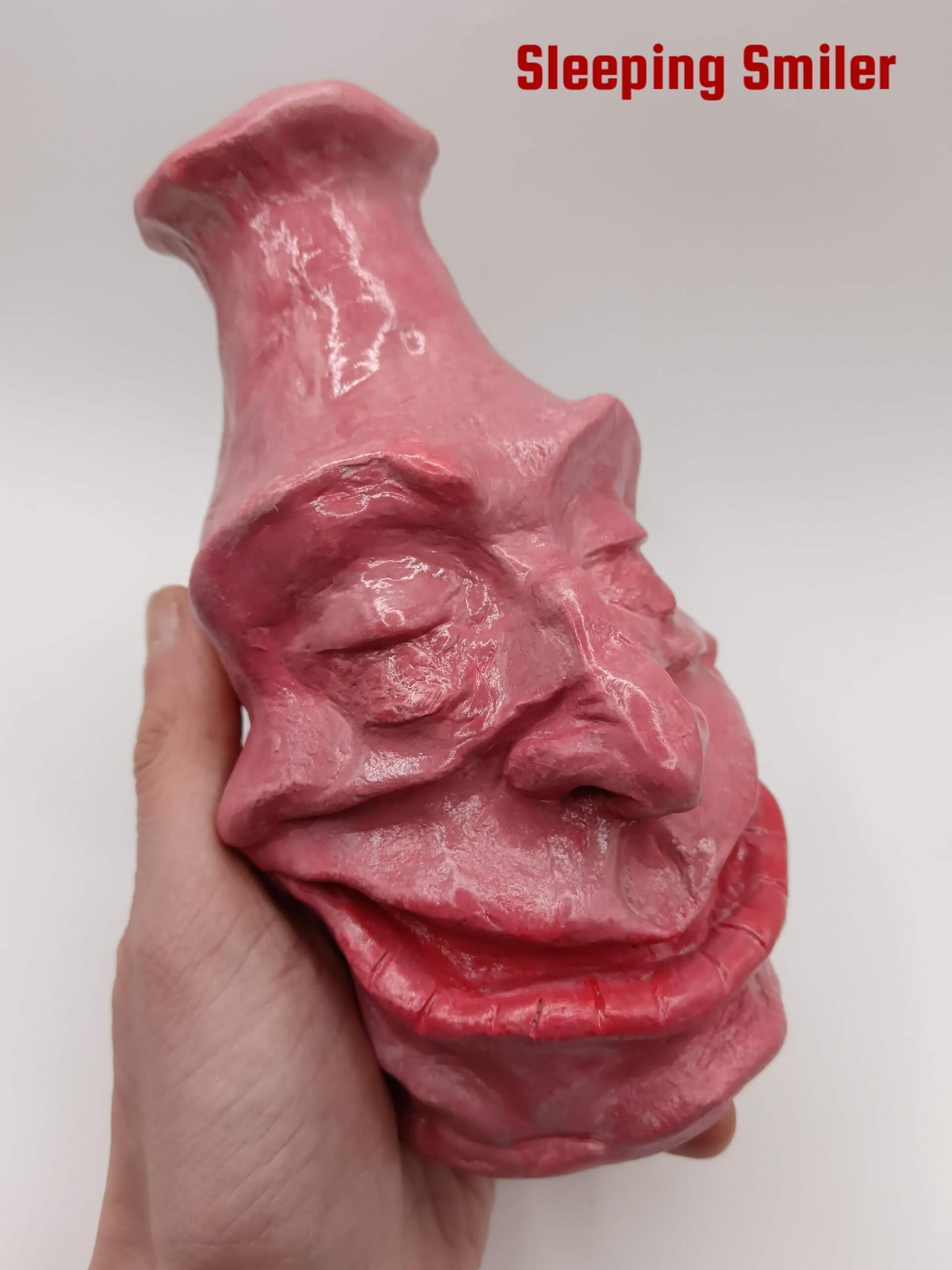 Quirky Hand Sculpted Grinning Face Vases