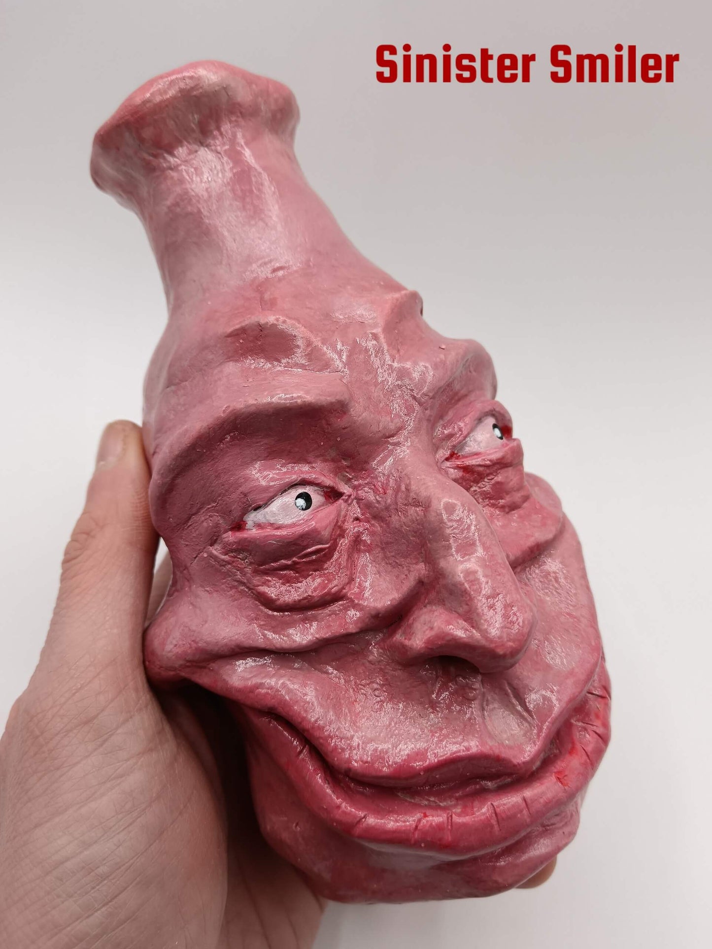 Quirky Hand Sculpted Grinning Face Vases