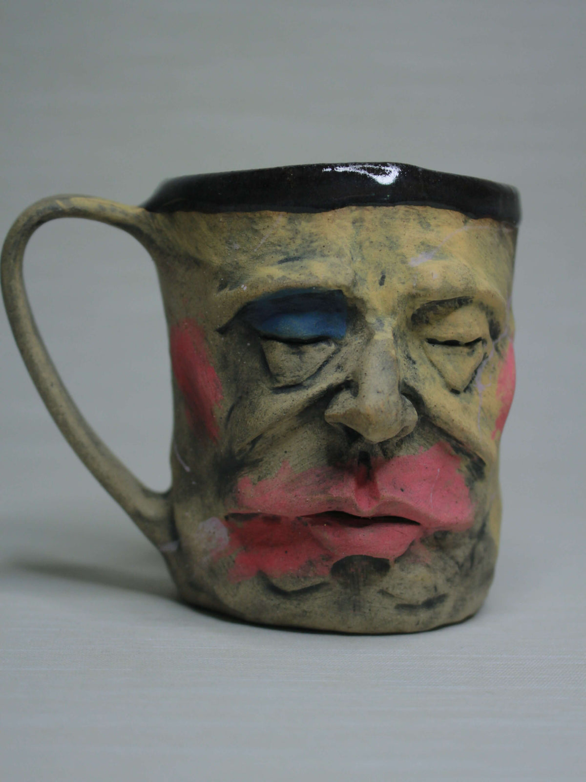 Abstract Face Mug - Unique Handmade Ceramic Mug