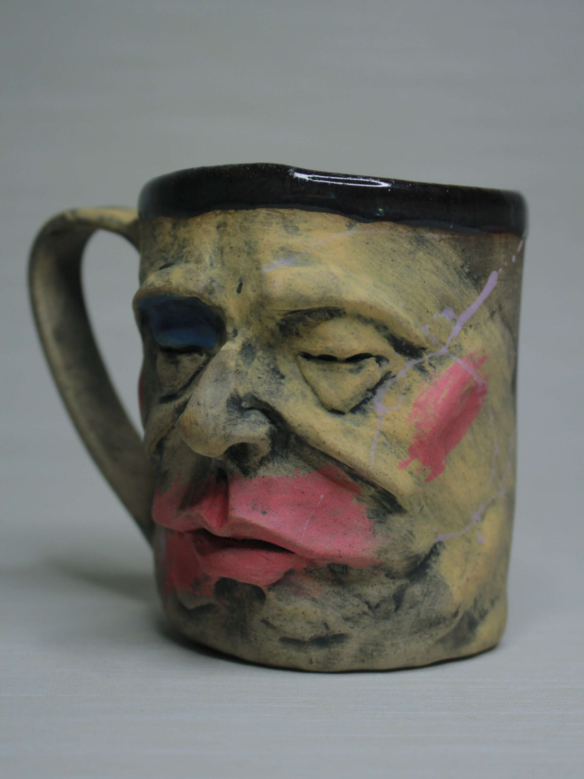 Abstract Face Mug - Unique Handmade Ceramic Mug