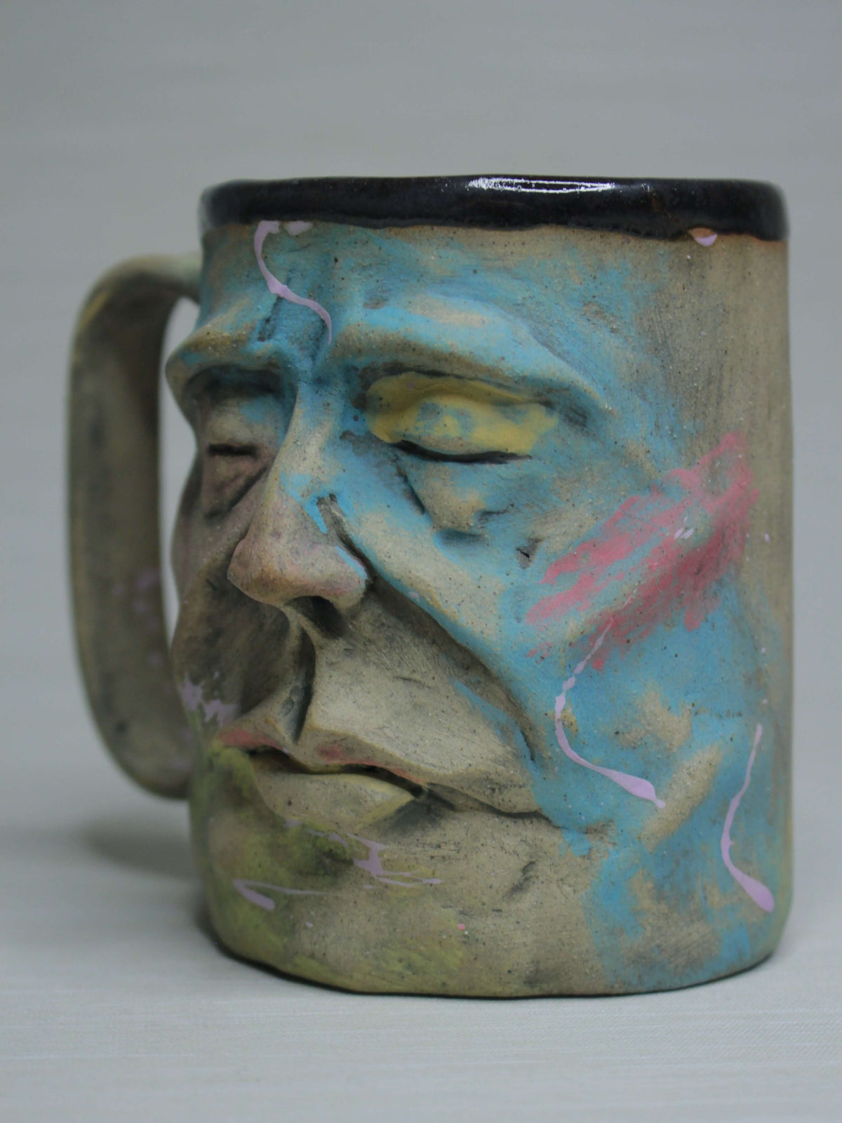Abstract Face Mug (Matte) - Quirky Hand Sculpted Ceramic Mug