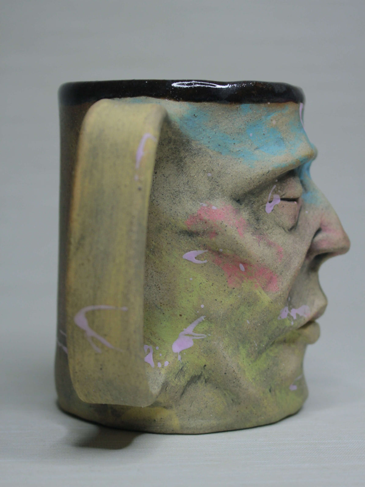 Abstract Face Mug (Matte) - Quirky Hand Sculpted Ceramic Mug