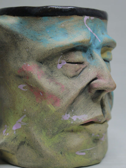 Abstract Face Mug (Matte) - Quirky Hand Sculpted Ceramic Mug