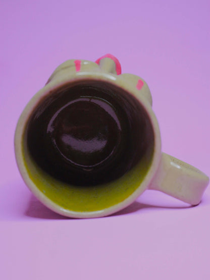 All Seeing Clown Face Mug - Weird Handmade Ceramic Mug