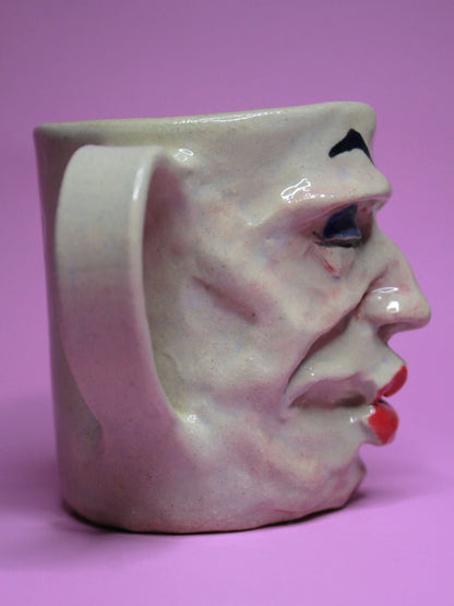 Big Kiss Face Mug - Weird Handmade Ceramic Mug