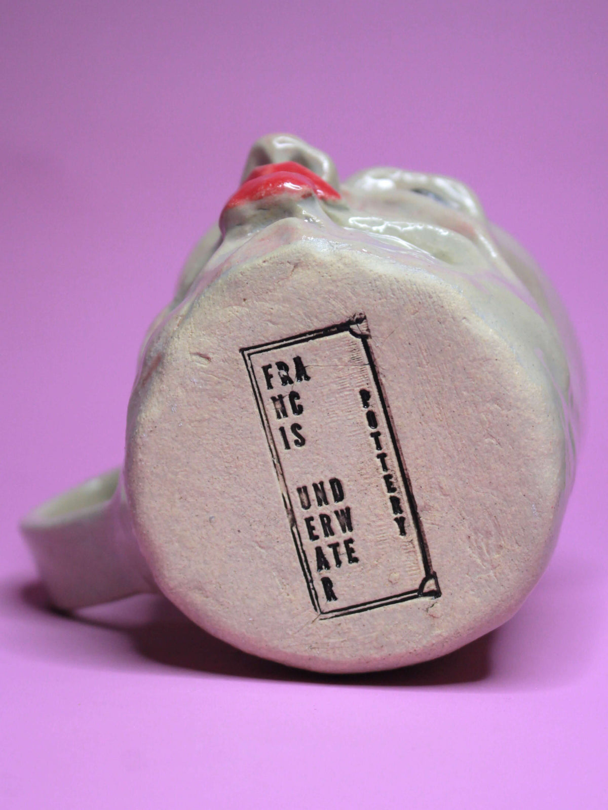 Big Kiss Face Mug - Weird Handmade Ceramic Mug