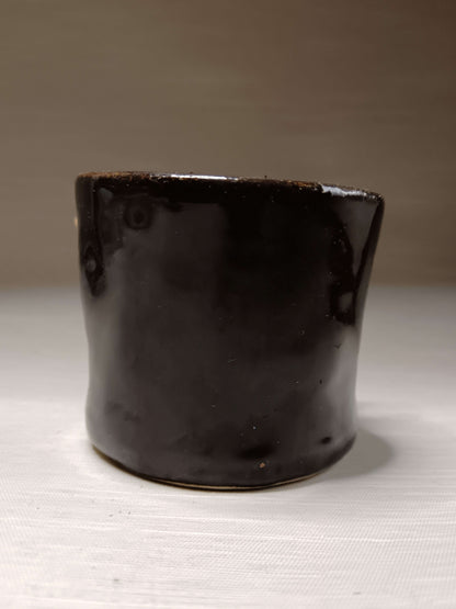 Black Devil Mini Pot / Tumbler - Handmade Ceramic Pot & Drinkware