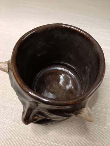 Black Devil Mini Pot / Tumbler - Handmade Ceramic Pot & Drinkware