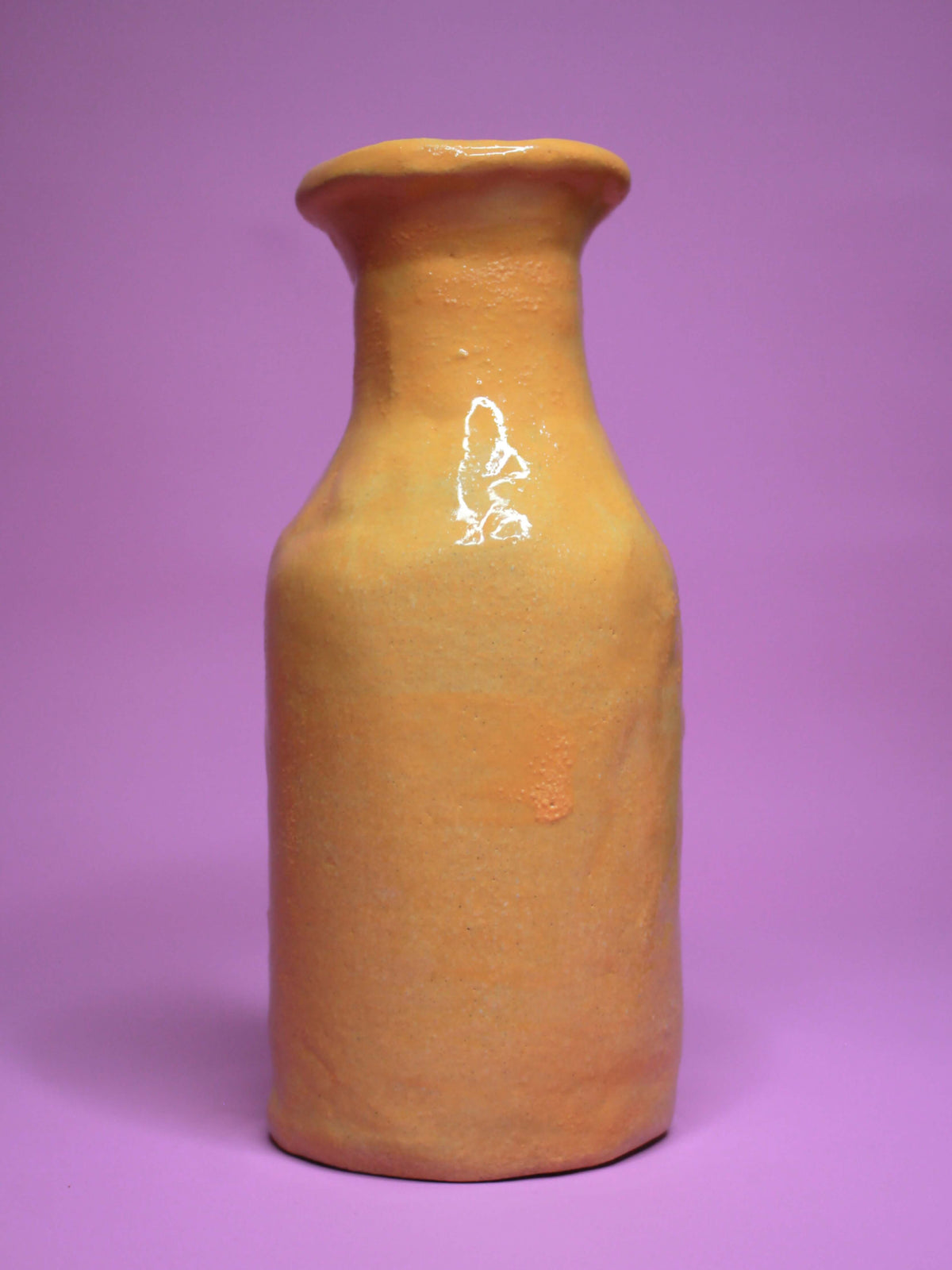 Yellow (Open Eyes) Bottle Vase - Vibrant Handmade Ceramic Bud Vase