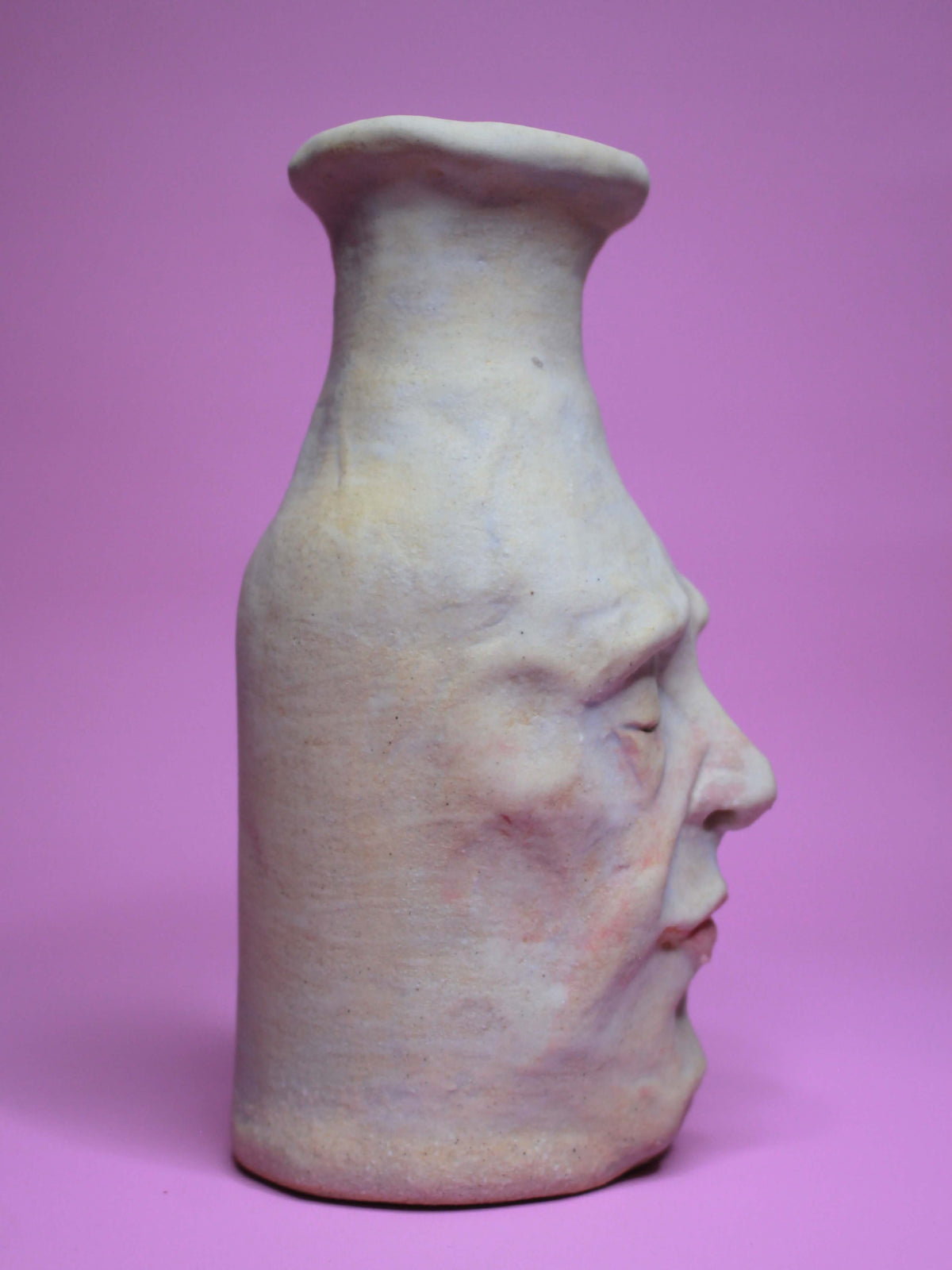 Pale Blue Ceramic Bottle Vase (Matte) - Quirky Handmade Ceramic Bud Vase