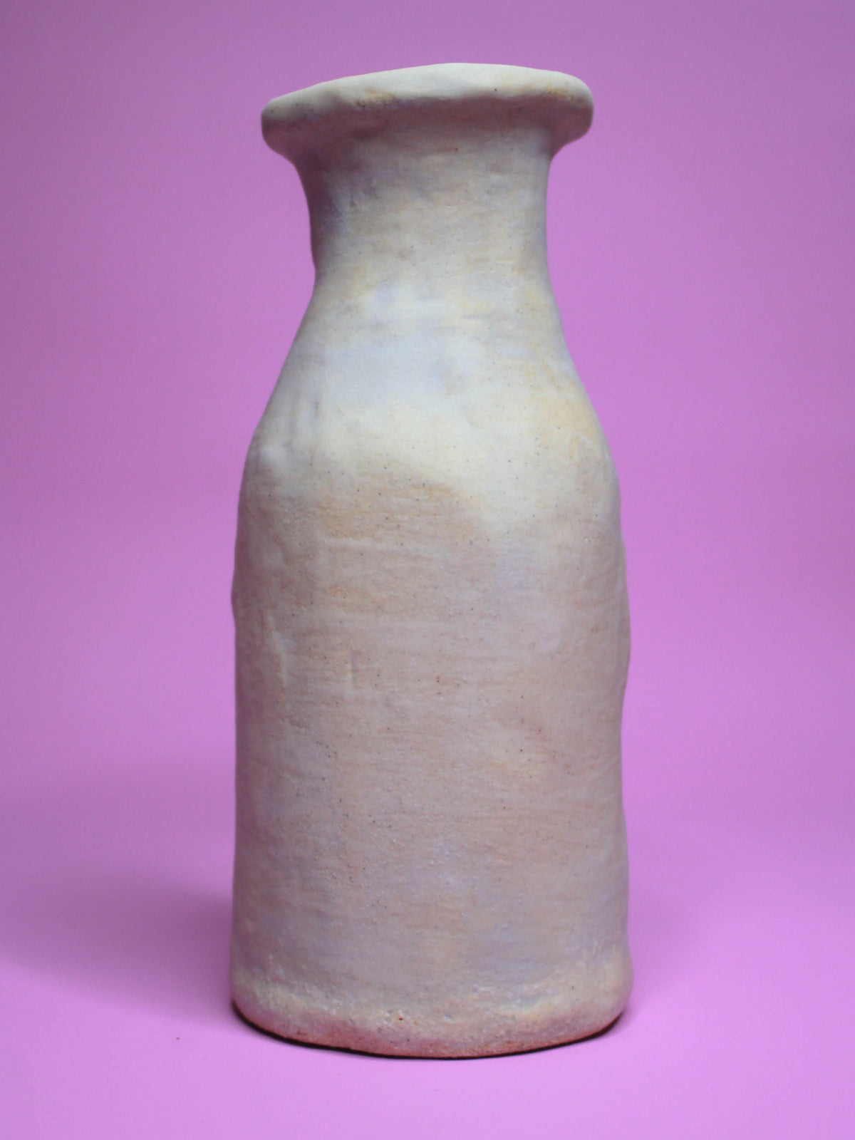 Pale Blue Ceramic Bottle Vase (Matte) - Quirky Handmade Ceramic Bud Vase
