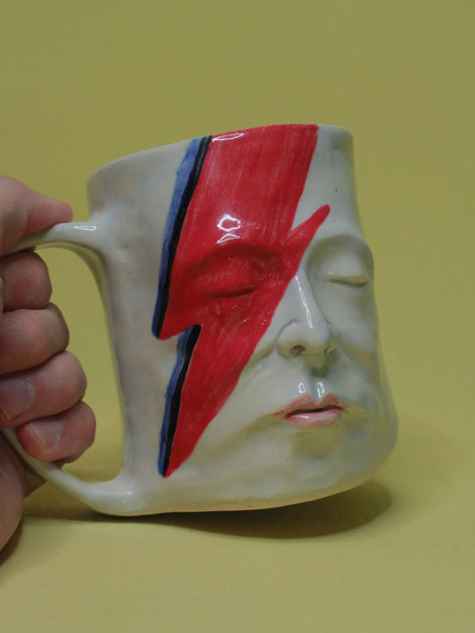 David Bowie Large Face Mug / Tankard - Handmade Ceramic Drinkware