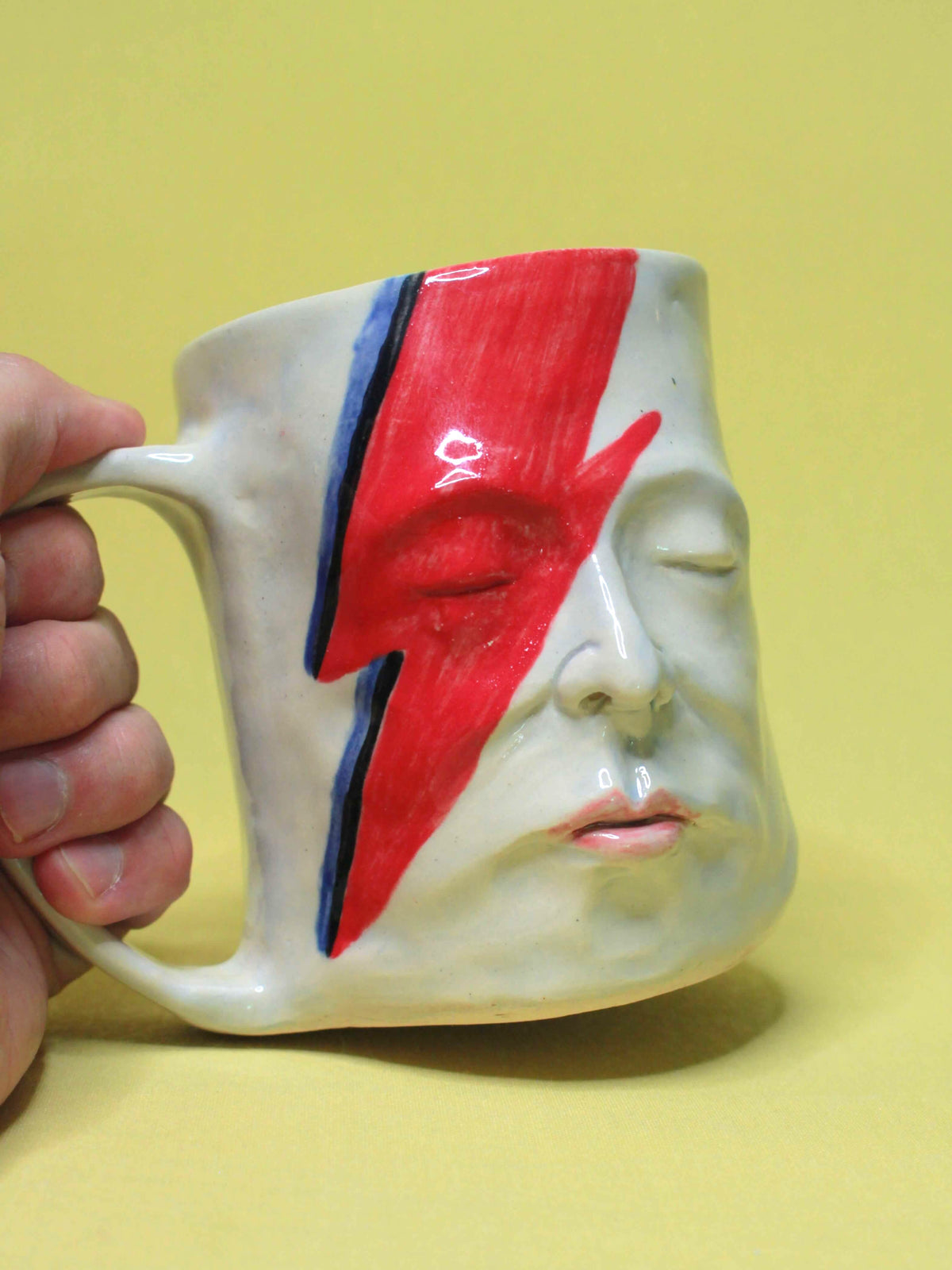 David Bowie Large Face Mug / Tankard - Handmade Ceramic Drinkware