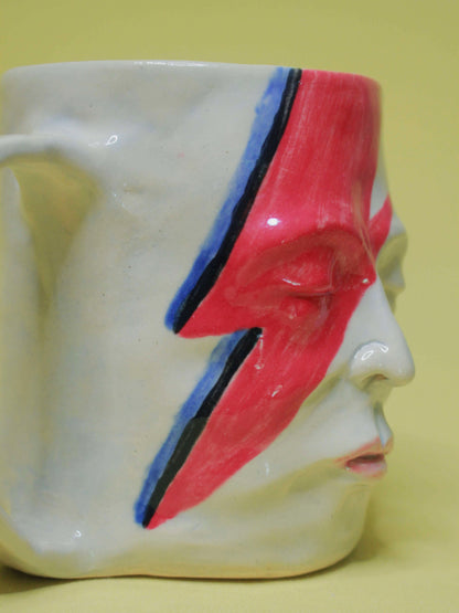 David Bowie Large Face Mug / Tankard - Handmade Ceramic Drinkware