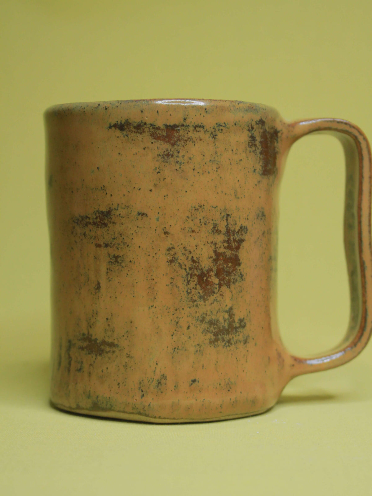 Brown Demon Face Mug - Creepy Handmade Large Ceramic Mug / Tankard