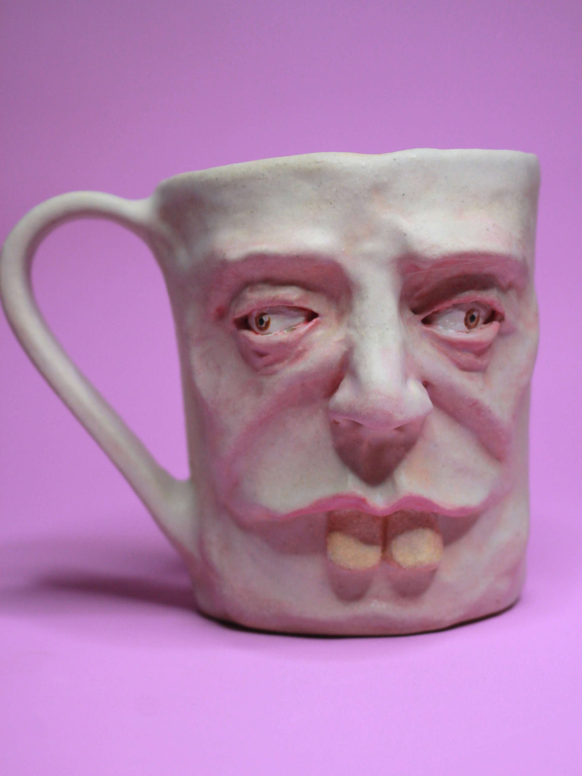 Buck Teeth Face Mug - Weird Handmade Ceramic Mug (1)