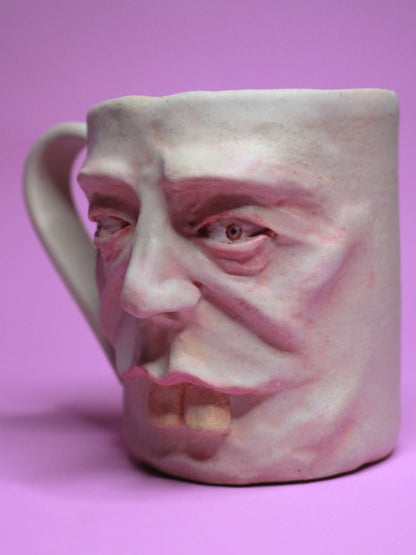Buck Teeth Face Mug - Weird Handmade Ceramic Mug (1)