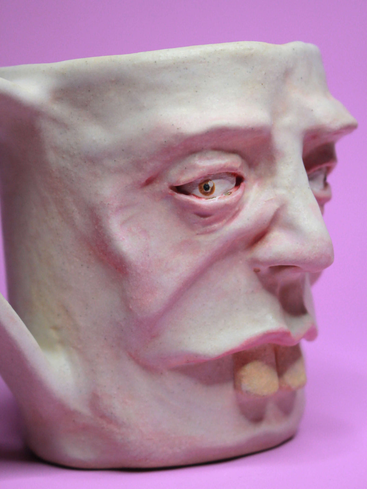 Buck Teeth Face Mug - Weird Handmade Ceramic Mug (1)