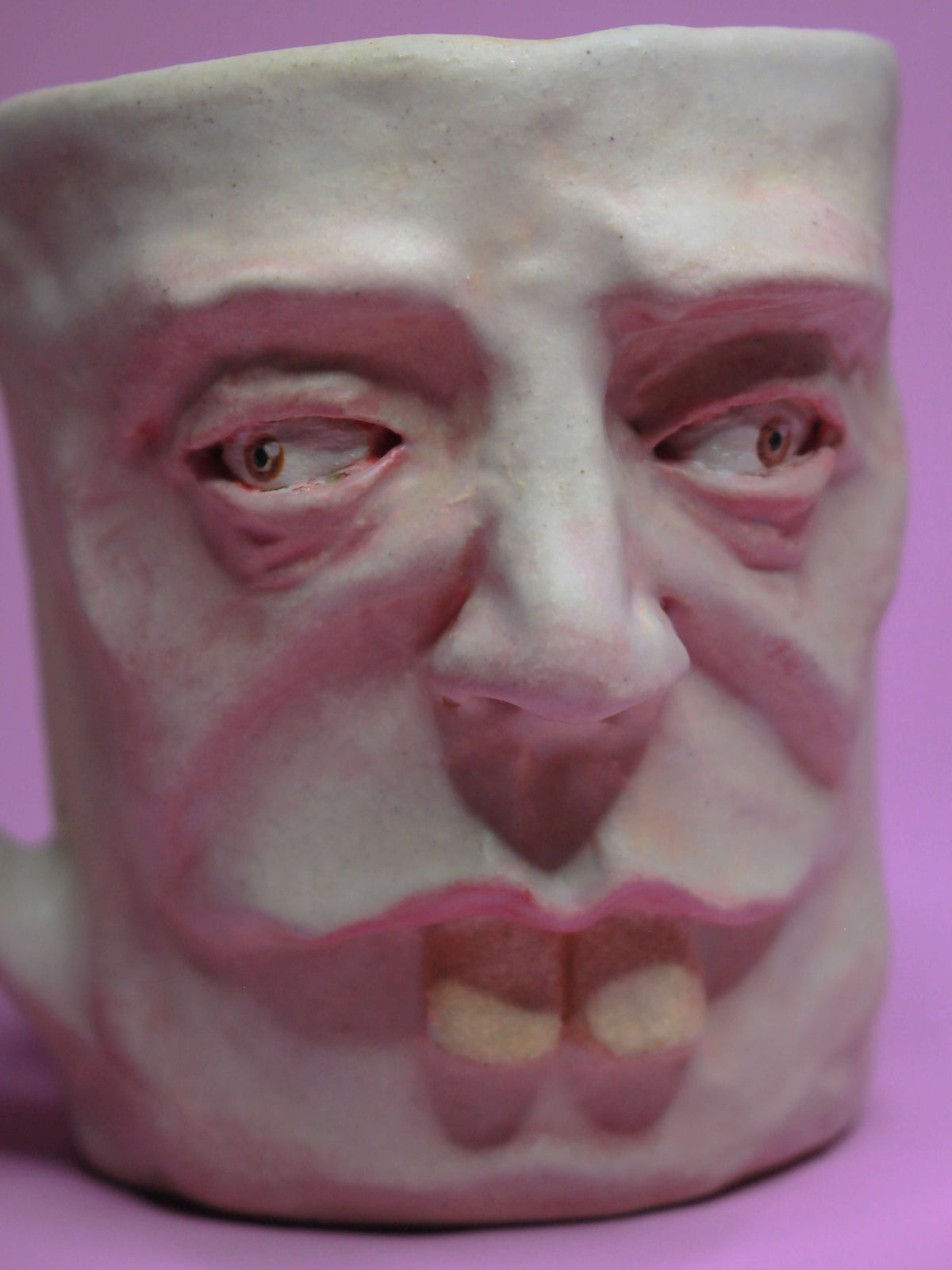 Buck Teeth Face Mug - Weird Handmade Ceramic Mug (1)