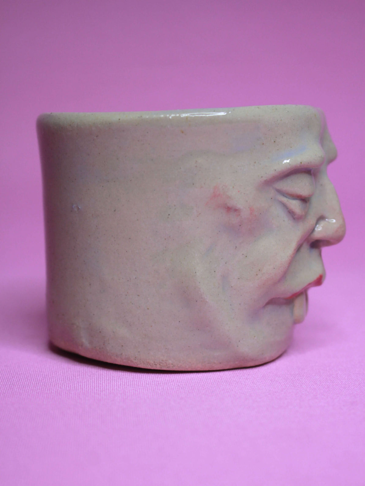 Buck Teeth Face Tumbler - Unique Handmade Ceramic Drinkware