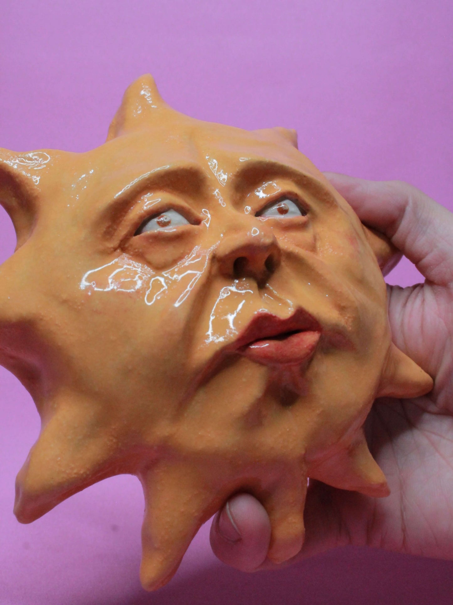 Ceramic Sun Wall Ornament - Open Eyes