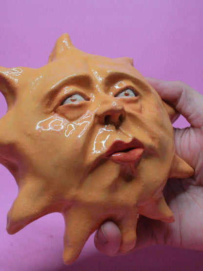 Ceramic Sun Wall Ornament - Open Eyes
