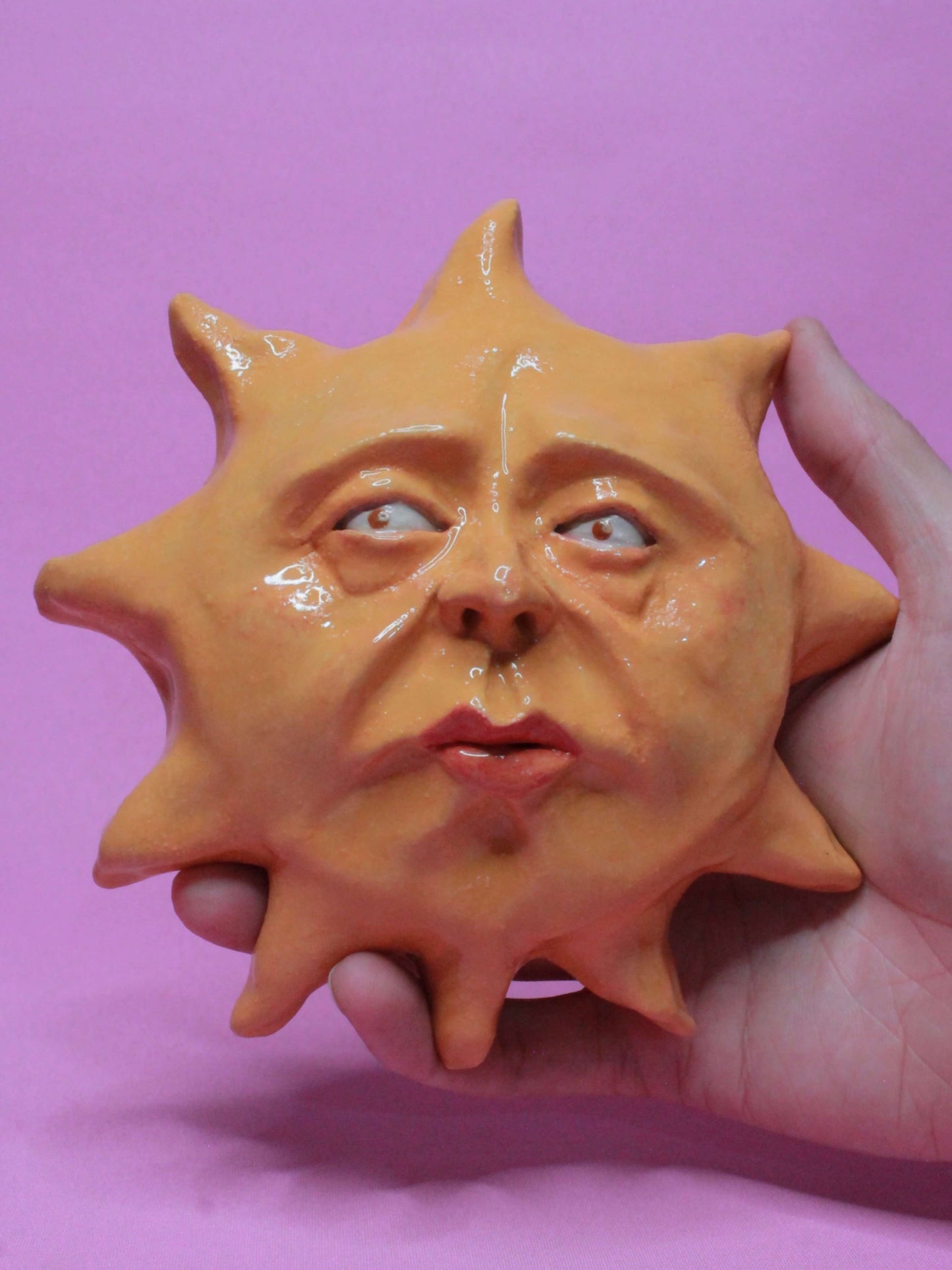 Ceramic Sun Wall Ornament - Open Eyes