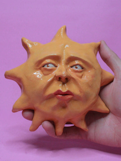 Ceramic Sun Wall Ornament - Open Eyes