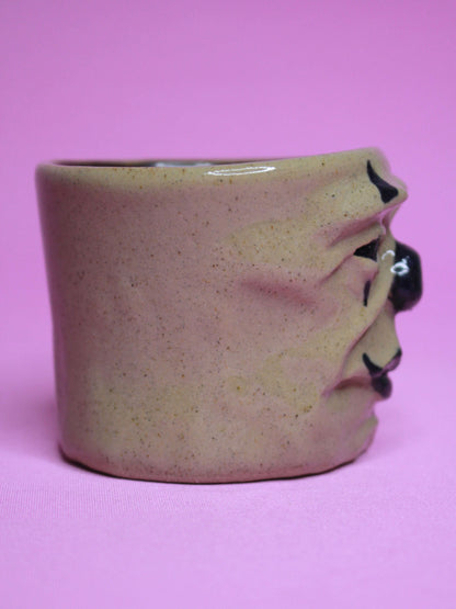 Scary Clown Face Tumbler - Creepy Hand Sculpted Ceramic Drinkware