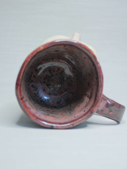 Macabre Death Mask Style Face Mug - Strange Handmade Ceramic Coffee Cup