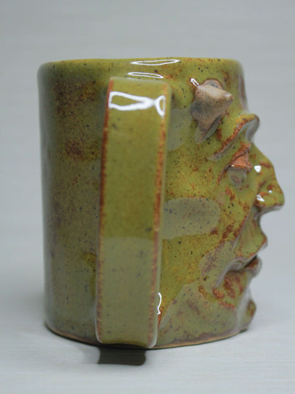 Haunted Goblin Face Tankard / Large Mug - Creepy Handmade Ceramic Drinkware