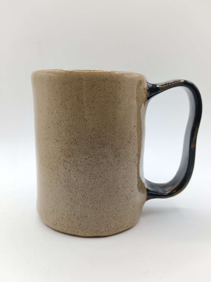 Black Clown Face Tankard / Large Mug - Handmade Ceramic Drinkware