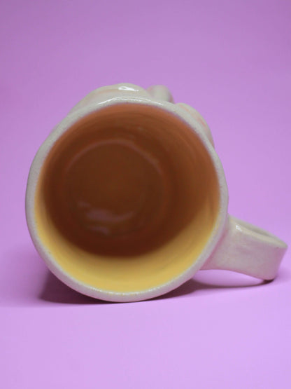Cross-Eyed Face Mug - Quirky Handmade Ceramic Mug