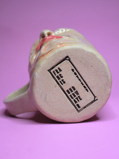 Cross-Eyed Face Mug - Quirky Handmade Ceramic Mug