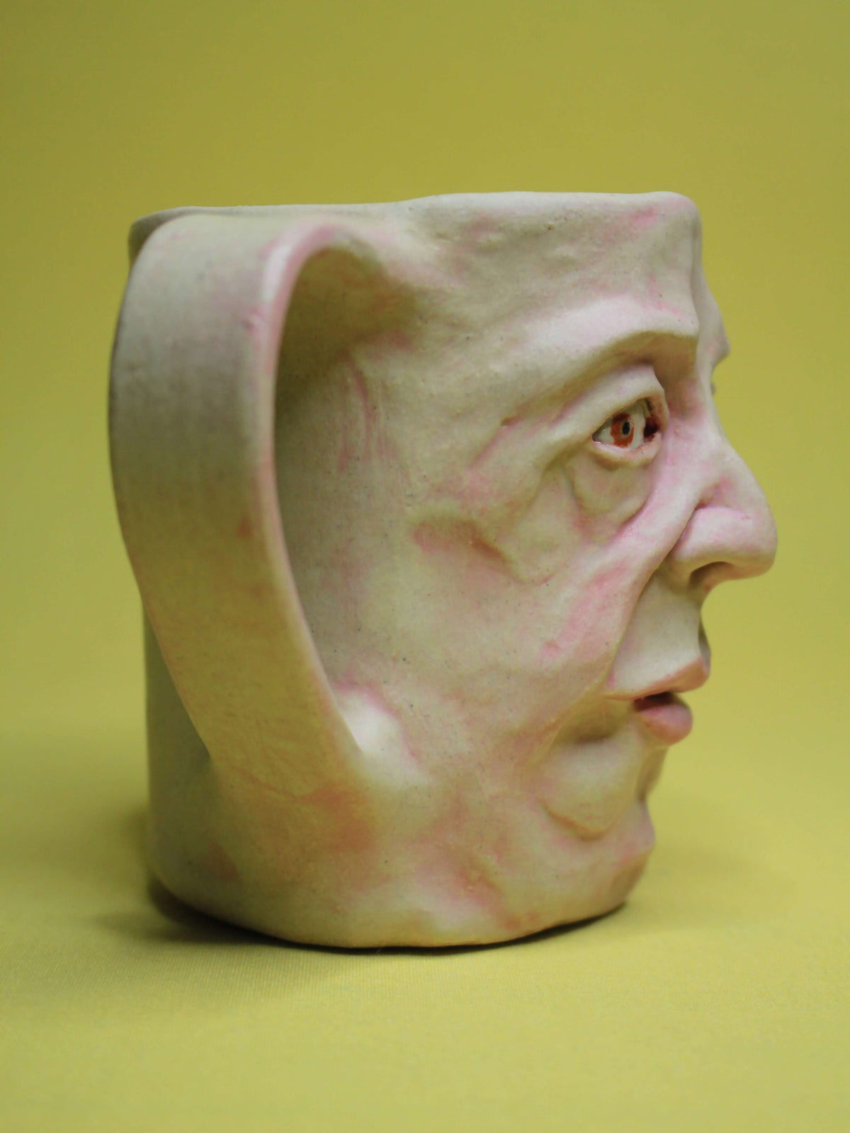 Curtain Twitcher Face Mug (Matte) - Quirky Handmade Ceramic Mug