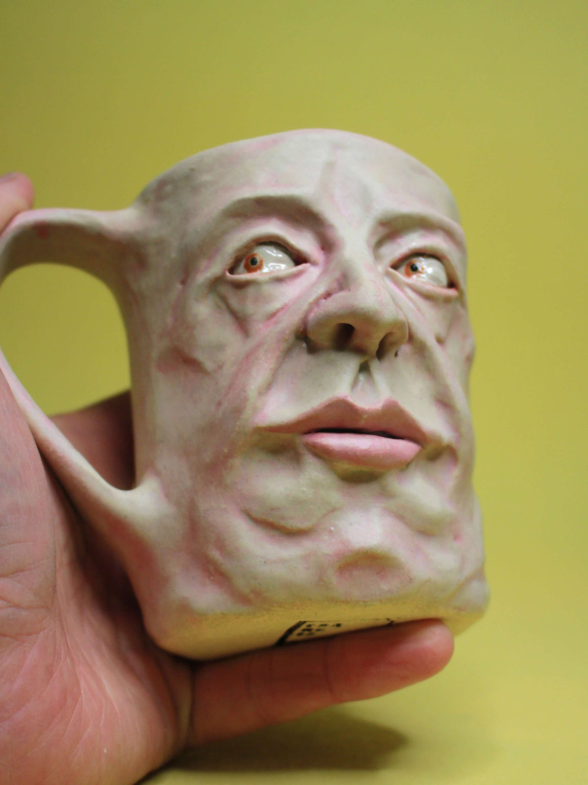 Curtain Twitcher Face Mug (Matte) - Quirky Handmade Ceramic Mug
